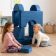 ECOTOYS modulinė vaikiška žaidimų sofa su 8 pagalvėlėmis, mėlyna
