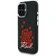 Karl Lagerfeld Silicone Heart Sign Logo MagSafe dėklas iPhone 16, juodas