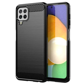 Dėklas Samsung Galaxy A22 4G Carbon Case, juodas