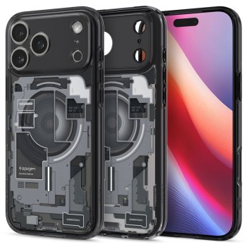 Spigen Ultra Hybrid Mag Zero One dėklas, skirtas iPhone 17 Pro, juodas