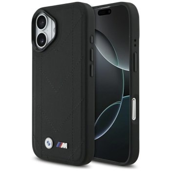 BMW dėklas iPhone 17 su MagSafe, M Quilted Logo, juodas