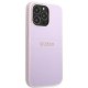 Guess Saffiano Hot Stamp & Metal Logo dėklas, skirtas iPhone 13 Pro / 13 6.1\", violetinis