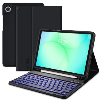 Tech-Protect SC Pen dėklas su Bluetooth klaviatūra Galaxy Tab A11+, juodas