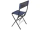 Fishing chair with backrest and rod holder, blue