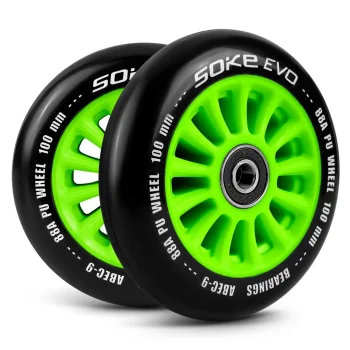 Soke paspirtuko ratukai 100 mm, 2 vnt., žali