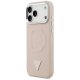 Guess dėklas iPhone 17 Pro Max telefonui Triangle Logo MagSafe, rožinis