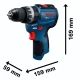 Akumuliatorinis smūginis gręžtuvas-suktuvas Bosch GSB12V-31, 12V, L-BOXX