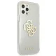 Guess iPhone 12 Pro Max dėklas Glitter 4G Big Logo, skaidrus