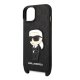 Karl Lagerfeld Monogram Ikonik Patch dėklas, skirtas iPhone 14, juodas