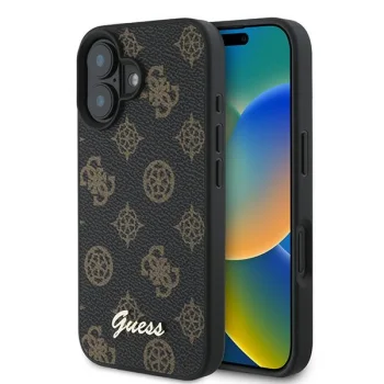 Guess Peony Script MagSafe Case for iPhone 16 Plus - Black