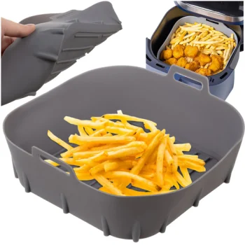 Ruhhy Silicone Air Fryer Liner 20x20 cm, Grey