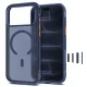 Dėklas Tech-Protect MagAir MagSafe CC skirtas iPhone 18 Pro / 17 Pro, tamsiai mėlynas