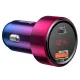 Baseus Magic Series PPS Car Charger with Digital Display USB Quick Charge 3.0 / USB Type C PD QC4+ 45W 6A, Red