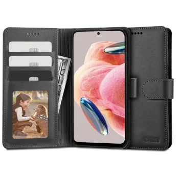 Xiaomi Redmi Note 12 4G / LTE Tech-Protect Wallet Book Case Cover, Black