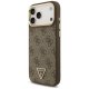 Guess 4G Triangle Logo & Big Strap MagSafe dėklas iPhone 17 Pro Max, rudas