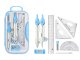 Precision 9-Piece Geometry Set for School with Compass and Case, Blue