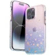 Kingxbar Heart Star dėklas telefonui iPhone 14 Plus su kristalais, Zodiac