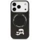 Karl Lagerfeld dėklas iPhone 17 Pro su MagSafe, Karl&Choupette Heads, juodas