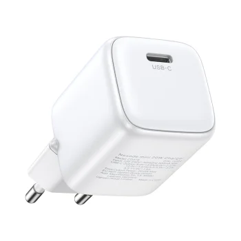 Ugreen Nexode mini CD318 GaN 20W USB-C sieninis įkroviklis, baltas