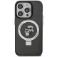 Karl Lagerfeld dėklas iPhone 15 Pro Max su Ring Stand MagSafe, juodas