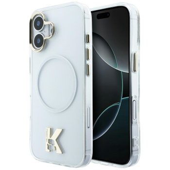 Karl Lagerfeld IML K Head Logo MagSafe dėklas, skirtas iPhone 17, skaidrus