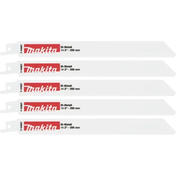 Tiesinio pjūklo geležtės Makita P-04927 BIM 200 mm 14 TPI, 5 vnt.