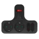 Maclean MCE224 G Elektrinis skirstytuvas su jungikliu, 4 lizdai, Juodas