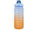Motyvacinė gertuvė su šiaudeliu ir matavimo skale, 2000 ml, Mėlyna/Oranžinė