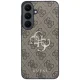Dėklas Guess Leather 4G Metal Logo, skirtas Samsung Galaxy S26 FE, rudas