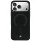 Mercedes Leather 3D MagSafe dėklas telefonui iPhone 18 Pro / 17 Pro, juodas