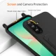 Samsung Galaxy A57 5G TPU dėklas su kortelių dėklu ir dirželiu, juodas