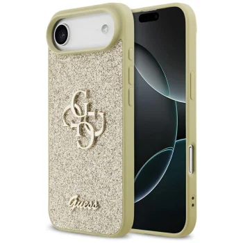 Auksinis dėklas Guess Fixed Glitter Big 4G, skirtas iPhone Air