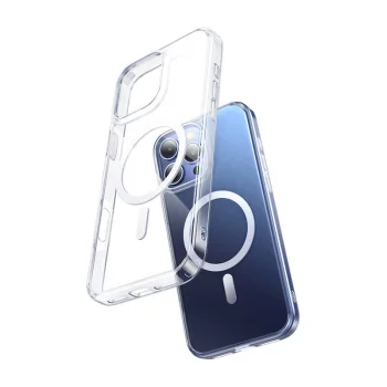 Magnetinis dėklas McDodo PC-4923 telefonui iPhone 16 Pro Max, skaidrus