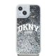 DKNY Liquid Glitters Arch Logo dėklas iPhone 15 Plus telefonui, juodas