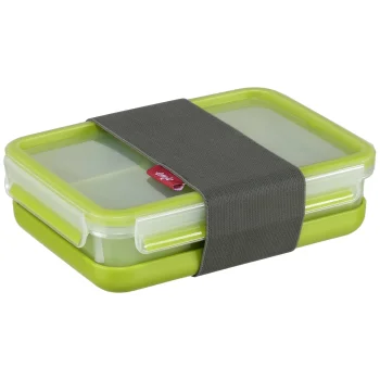 Emsa Clip&Go 518098 priešpiečių dėžutė 1,2 l, skaidri / žalia