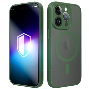 Apsauginis dėklas 3mk Misty MagCase skirtas Apple iPhone 15 Pro Max, žalias