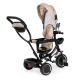 ECOTOYS 4-in-1 Toddler Tricycle with Rotating Seat and Push Handle, Beige