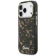 Guess IML Script Metal MagSafe dėklas iPhone 17 Pro telefonui, juodas / rudas