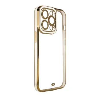 Telefono dėklas Xiaomi Redmi Note 11 Pro Fashion Case su auksiniu rėmeliu, baltas