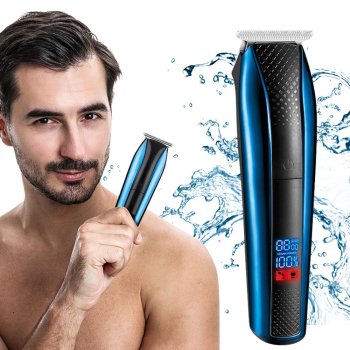 Belaidė plaukų ir barzdos kirpimo mašinėlė MS-5035, mėlyna / juoda