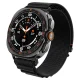 Nailoninis dirželis Spigen WBF1 laikrodžiui Samsung Galaxy Watch Ultra 47mm, juodas