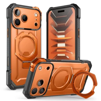 Supcase UB Grip Mag MagSafe dėklas iPhone 18 Pro / 17 Pro, Coral / Orange