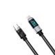 Orico LDC2L USB-C į Lightning PD laidas 29W su LED ekranu 1.5m - juodas