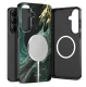 Tech-Protect Lamano MagSafe Case for Samsung Galaxy S26 - Black/Green