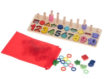 Kids Toddler Educational Toy Shape Digit Alphabet Sorter Puzzle 3in1 (13x36 cm)