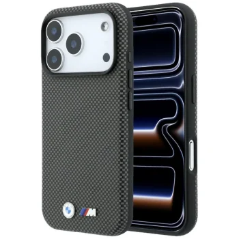 BMW M Quadrille Kevlar MagSafe dėklas iPhone 17 Pro / 18 Pro, pilkas