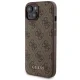 Guess iPhone 15 dėklas ir 5000mAh MagSafe išorinė baterija, rudas