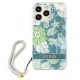 Guess Case for iPhone 13 / 13 Pro Flower Strap Green