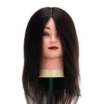 Gabbiano WZ1 kirpyklos treniruočių galva, natūralūs plaukai, 30 cm, 1H