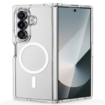 Dėklas Tech-Protect FlexAir Hybrid MagSafe skirtas Samsung Galaxy Z Fold 8 Ultra, skaidrus